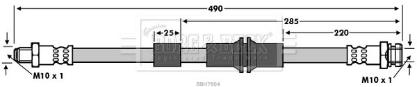 BORG & BECK Тормозной шланг BBH7804